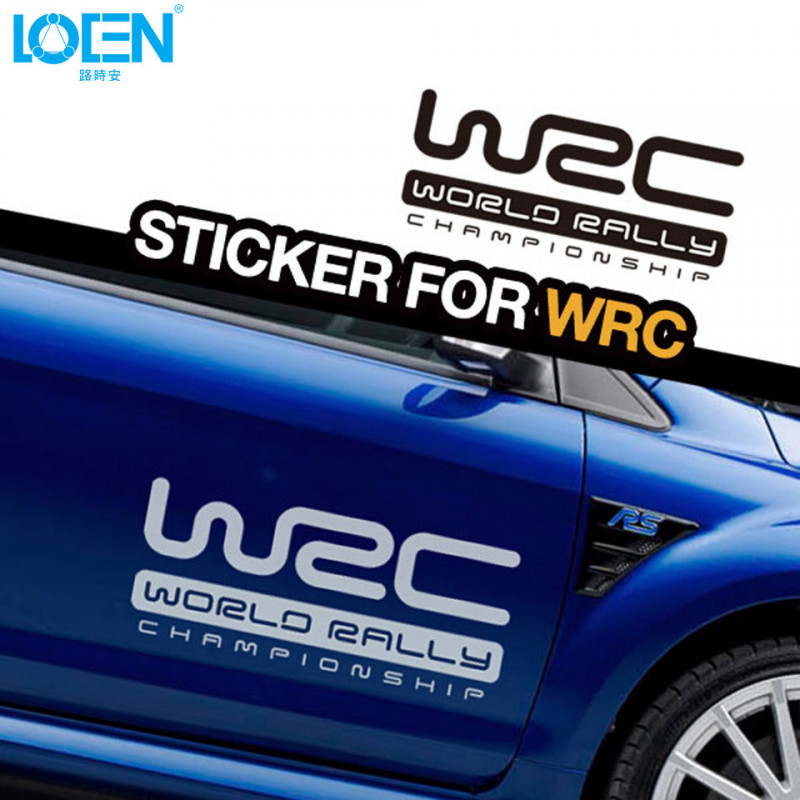 Wrc Värld Samling Mästerskap Tävlings Bil Styling Reflekterande Vinyl Sticker Hantera Kropp Krans Dekal För