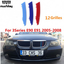 3d M Styling Bil Främre Grill Trimma Strips Grill Omslag Sticker För Bmw 3 Serier 2005 Till 2008 E90 E91 320