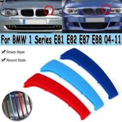 2 Typer M Färg Främre Grill Grill Omslag Klämma Trimma För Bmw 1 Serier E81 E82 E87 E88 20042011 Trimma Dekoration