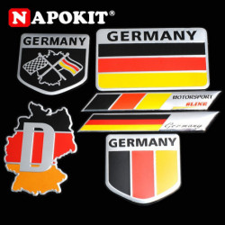 6pcs Tyskland Flagga Bil Sticker Dekal Tillbehör Klistermärken För Renault Peugeot Citroen Cruze Chevrolet Vadställe