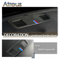 Atreus Bilstyling Kol Fiber Klistermärken För Bmw E90 E92 Instrumentbräda Högtalare Panel Luft Balsam Utlopp