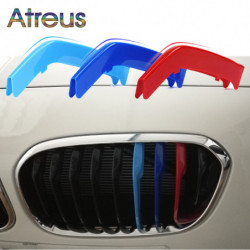 Atreus 3pcs 3d Bil Främre Grill Trimma Sport Strips Omslag Klistermärken För 20032011 1series Bmw E81 E87 E82