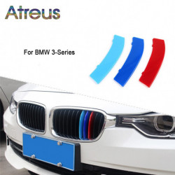 Atreus 3pcs 3d Bil Främre Grill Trimma Sport Strips Omslag Klistermärken För Bmw E46 E90 F30 F34 E92 E93 3 Serier