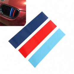 3pcs Uppsättning Bil Klistermärken Och Dekaler Kol Fiber Främre Grill Ränder Dekaler För Bmw M3 M5 M6 E46