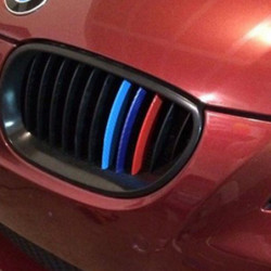 3pcs Uppsättning Kol Fiber Främre Grill Ränder Dekaler Bilstyling Bil Klistermärken Dekaler För Bmw M3 M5