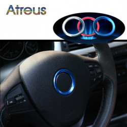 Atreus 1 St 3d Aluminium Bil Styling Ratt Cirkel Covers Klistermärken För Bmw E46 E39 E60 Tillbehör För Bmw