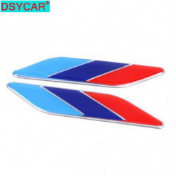 Dsycar 2pcs Par 3d Metall Tricolor Bil Kropp Sida Fender Bak Trunk Emblem Bricka För Allt Modeller Bmw X1 X3 X5