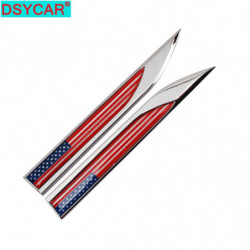 Dsycar 1 Par Bil 3d Amerika Flagga Emblem Bricka Dekaler Sticker För Jeep Bmw Undvika Mercedes Benz Chrysler Honda