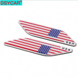 Dsycar 2pcs Par 3d Metall Oss American Flagga Bil Emblem Bricka Sticker För Mercedes Bmw Mustang Ranger Lifan