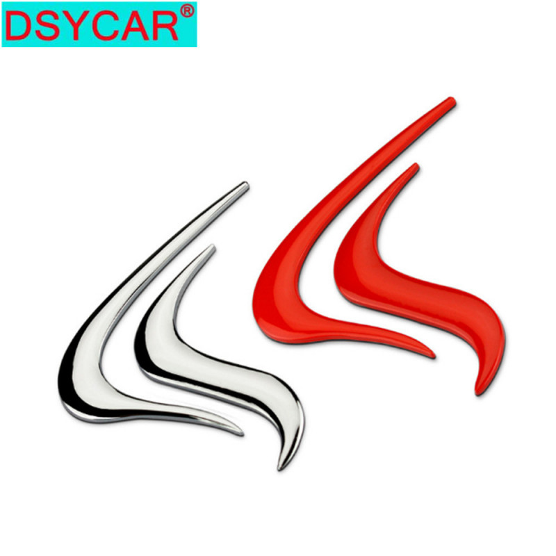 Dsycar 1 St 3d Metall Flamma Huvud Bil Sida Fender Bak Trunk Emblem Bricka Sticker Dekal För Jeep Bmw Nissan Audi