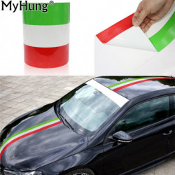 Diy Italien Flagga Bil Klistermärken Lim Fordon Pvc Slå In Kropp Sticker För Fiat 500 Bmw Benz Mazda Vadställe