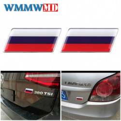 1 St 3d Aluminium Flagga Bil Sticker För Bmw Chevrolet Skoda Honda Hyundai Lada Oper Bil Tillbehör