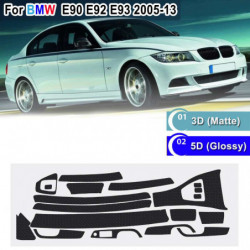 Glansig Matte Kol Fiber Färg Sticker Vinyl Interiör Dekal Trimma För Bmw 3series E90 E92 E93 20052013 Lhd Vänster