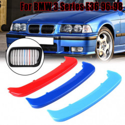 11 Polacker Autoleader 3 Färger För Bmw 3 Serier E36 19961998 Sport Njure Grill 3 Tricolor Grill Omslag Clips