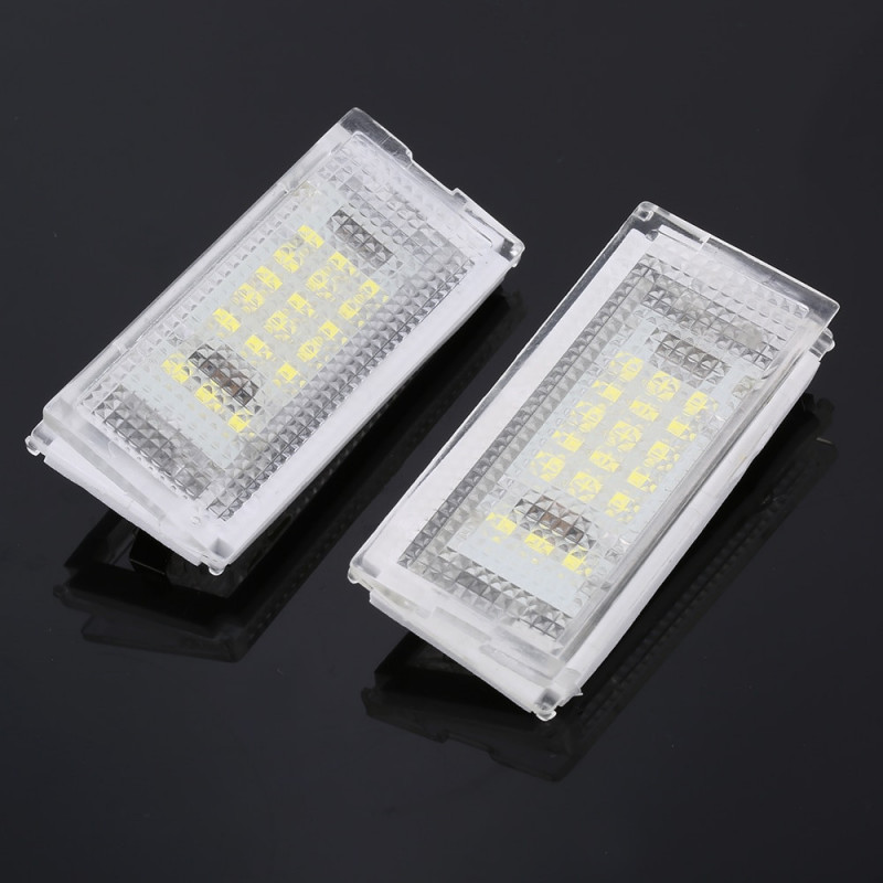 2pcs 12v Led Siffra Licens Tallrik Ljus Lampor Vit Led Kan Buss Bil Nej Fel Bil Licens Tallrik Lights För Bmw