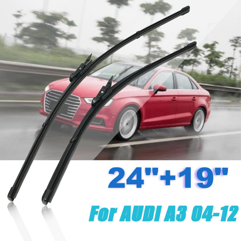 Passar För Audi A3 20042012 Rhd Fordon 1 Par Bil Främre Rätt Vindruta Torkare Blades 24inch 19inch