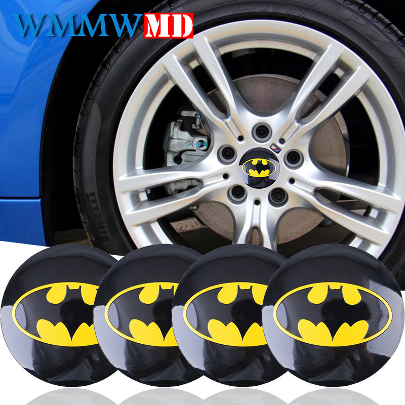 4pack Massa 56mm Läderlappen Aluminium Legering Bil Hjul Centrum Nav Caps Sticker Emblemn Bil Ändrad För Bmw