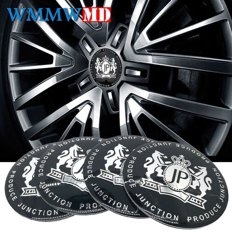 4pack Bil Styling Vip 56mm Legering Däck Jp Bil Däck Styrning Hjul Centrum Nav Keps Emblem Bricka Metall Sticker