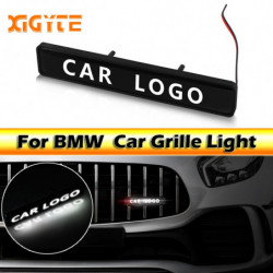 Magmuskler Krom Främre Huva Grill Emblem Bricka Led Dekorativ Lights Bil Logotyp Sticker För Bmw M 1 3 4 5 6