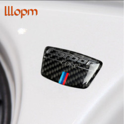 Kol Fiber Emblem Bil Klistermärken B Kolumn Sticker För Bmw E46 E39 E60 E90 F30 F34 F10 1 2 3 5 7 Serier X1 X3