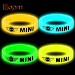 1 St Lysande Hologram Silikon Armband Kraft Sudd Armband För Bmw Mini Tunnbindare R56 R50 R53 F56 R60 Bilstyling