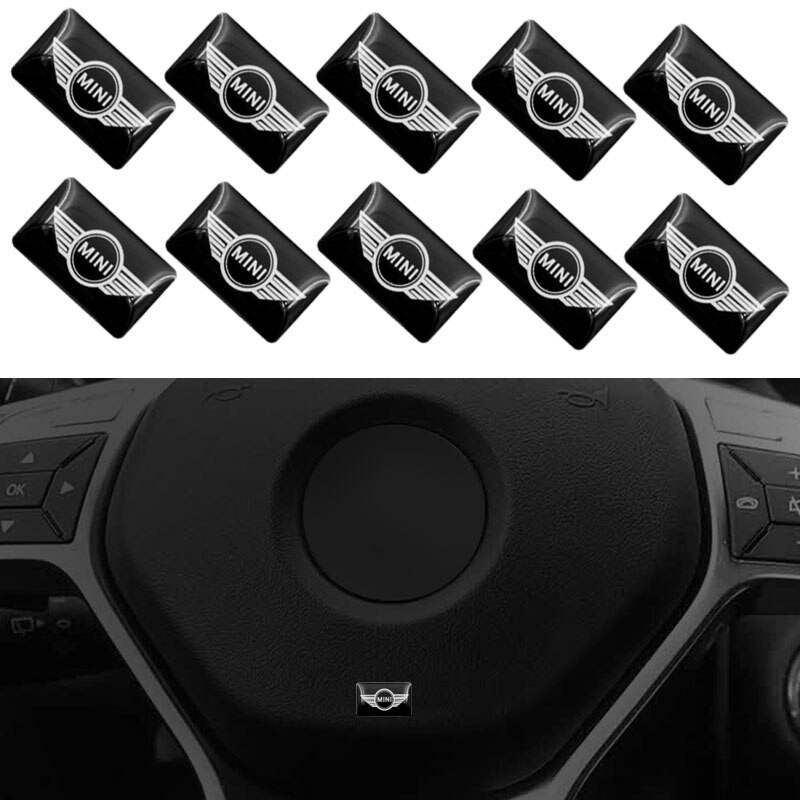 10 St Bil Styling Tec Sport Hjul Bricka 3d Små Emblem Sticker För Bmw Mini 2011 2012 2013 Bil Tillbehör Sticker