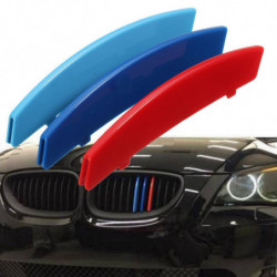 3pcs Bil 3d M Styling Främre Grill Trimma Remsa Omslag Stötfångare Ränder Omslag Klistermärken För Bmw 5