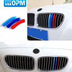 3pcs 3d Bil Främre Grill Trimma Sport Strips Omslag Klistermärken För Bmw E39 E60 F10 F07 G30 5 Serier Gt M