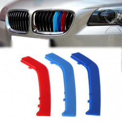 Bil Styling 8 Bitar Upprätt 3d M Bil Främre Grill Trimma Strips Omslag Motorsport Klistermärken För Bmw 3 Serier