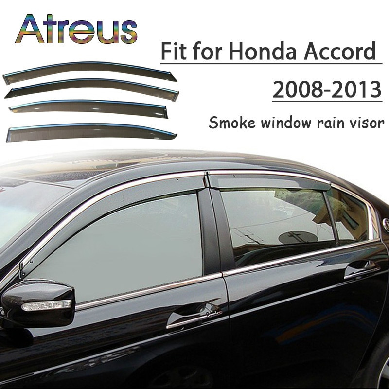 Atreus 1set Magmuskler Regn Rök Fönster Visir Bil Vind Deflektor För Honda Bevilja 2008 2009 2010 2011 2012