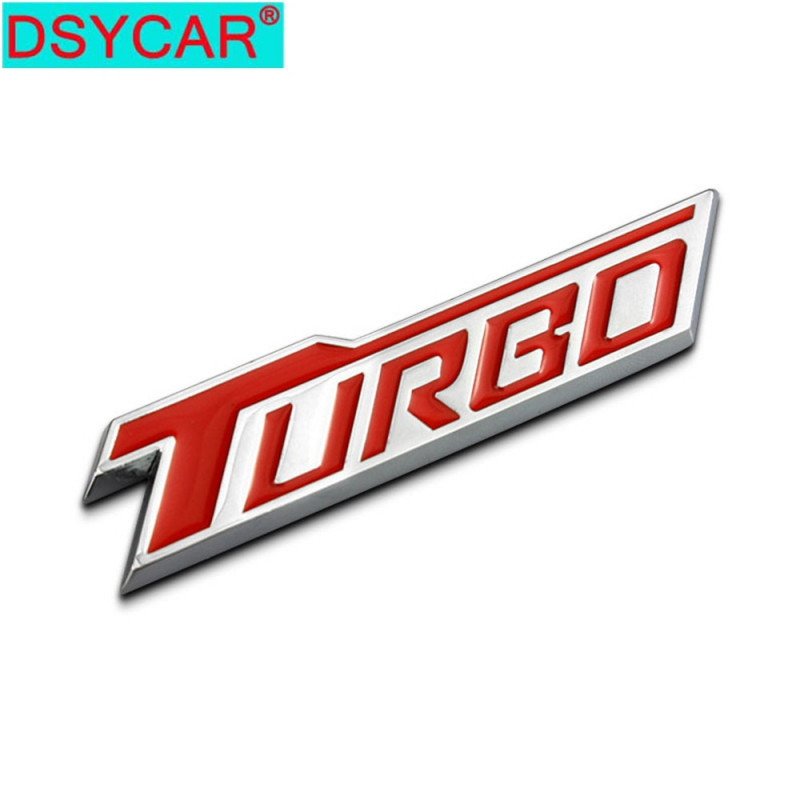 Dsycar 3d Metall Turbo Bil Sida Fender Bak Trunk Emblem Bricka Sticker Dekaler För Buick Chevrolet Malibu Vw Vadställe