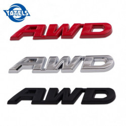 3d Bil Styling Krom Metall Sticker Awd Emblem 4wd Bricka Logotyp Svans Fender Dekal För Toyota Impreza Honda 4x4