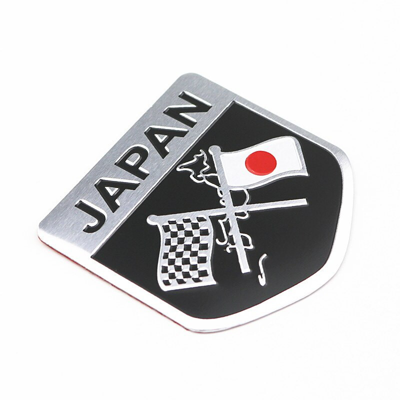 Metall Japansk Flagga Emblem Bricka Japan Carsticker Dekal För Toyoto Honda Nissan Mazda Lexus Mitsubishi Infiniti