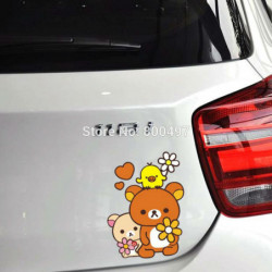 Est Bil Styling Bil Covers Tecknad Serie Björn Rilakkuma Bil Sticker Bil Dekal För Toyota Chevrolet Volkswagen