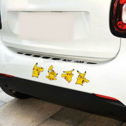 Bil Styling Tecknad Serie Djur Sällskapsdjur Pikachu Pokemon Uttryck Kombination Sticker Dekaler För Toyota Peugeot