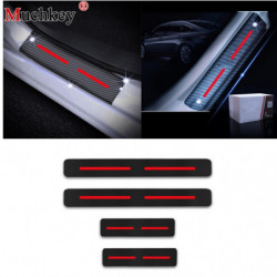 För Honda Passa Kol Fiber Sticker Bil Dörr Tröskel Beskyddare Skava Tallrik Bil Tillbehör Klistermärken 4pack