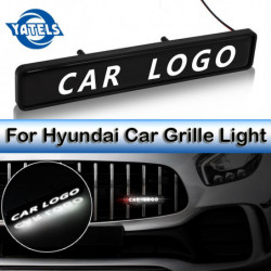 Bil Dekoration Magmuskler Krom Grill Bricka Led Lights Bil Logotyp Sticker För Hyundai Ix35 Corsa Insignier Astra