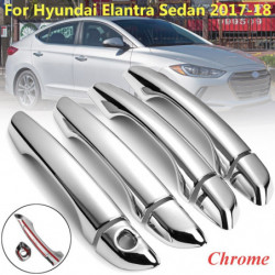 8pcs Uppsättning Magmuskler Krom 4 Dörr Hantera Covers För Hyundai Elantra Sedan Hantera Covers Trimma Sticker