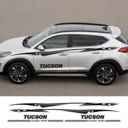 2pcs Bil Både Sida Dörr Klistermärken Vinyl Filma Bilar Sporter Grafik Dekaler För Hyundai Tucson Styling Inställning