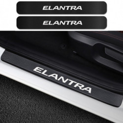 4pack För Hyundai Elantra 4pack Kol Fiber Bil Dörr Tröskel Skava Tallrik Sticker Bil Repa Beskyddare Dekal Bil