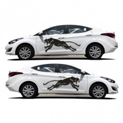 För Hyundai Elantra Bil Styling Bil Kropp Vattentät Dekaler Sticker Bil Repa Omslag Kreativ Vild Löpning Panter