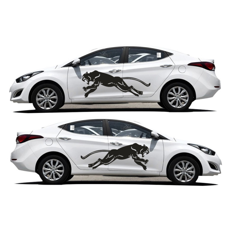 För Hyundai Elantra Bil Styling Bil Kropp Vattentät Dekaler Sticker Bil Repa Omslag Kreativ Vild Löpning Panter