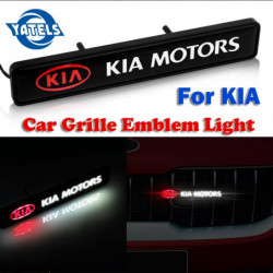 Magmuskler Krom Främre Huva Grill Emblem Bricka Led Dekorativ Lights För Kia Cerato Sportage R K2 K3 K4 K5 K6