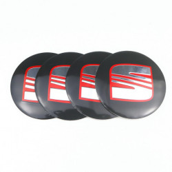 4pack 56mm Aluminium Bil Hjul Centrum Caps Sticker För Sittplats Ibiza 6j 6l Fr Ateca Altea Xl Leon 2 Ateca Fr