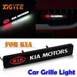 Magmuskler Krom Grill Emblem Bricka Led Dekoration Lights Bil Logotyp Sticker För Kia Cerato Sportage R K2 K3