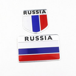 3d Aluminium Flagga Bil Bricka Emblem Sticker Tillbehör Klistermärken För Lada Renault Vw Chevrolet Kia Bil