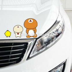 Est Kreativ Bil Styling Bil Klistermärken Tecknad Serie Björn Rilakkuma Bil Omslag För Toyota Chevrolet Volkswagen