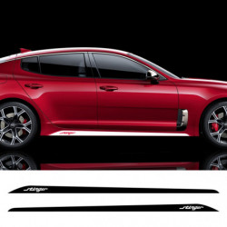 2pcs För Kia Stinger Bil Dörr Lång Sida Ränder Klistermärken Bil Vinyl Filma Dekoration Dekaler Diy Bil Bil