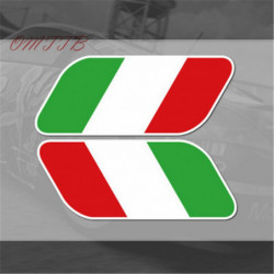 2pcs Italiensk Italien Flagga Klistermärken Fender Bricka Emblem Dekal Dekor Motorcykel Bilstyling För Bmw Benz