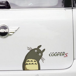 Aliauto Rolig Bil Klistermärken Hayao Miyazaki Totoro Krokig Nacke Spara De Planet Söt Dekal För Vw Golf Vadställe